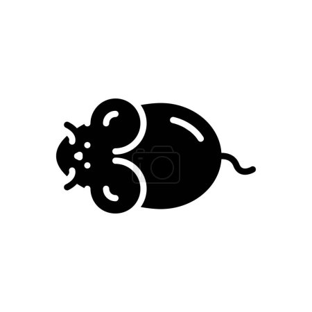 Schwarzes solides Symbol für Mäuse 