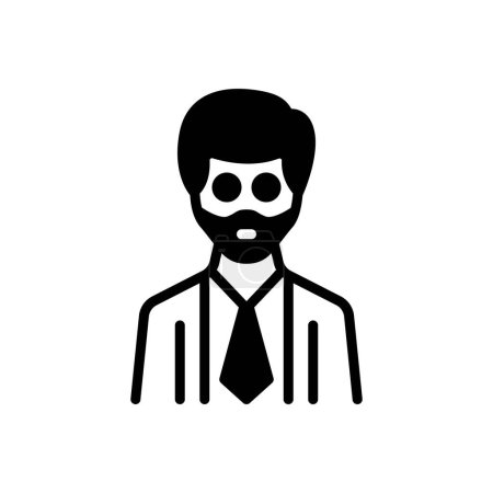 Black solid icon for uncle