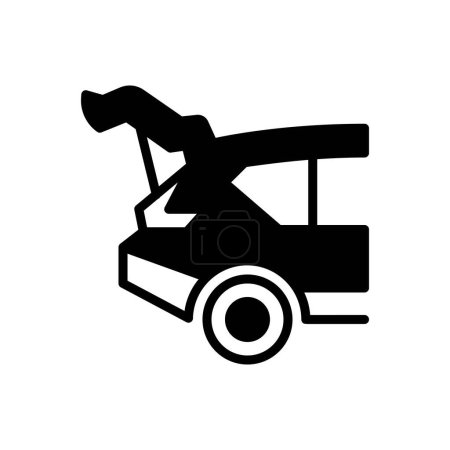 Black solid icon for trunk 