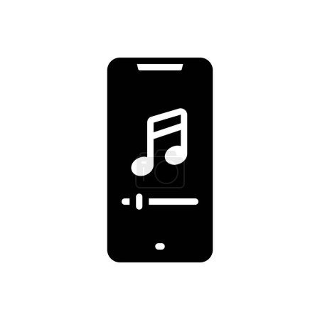 Black solid icon for song 
