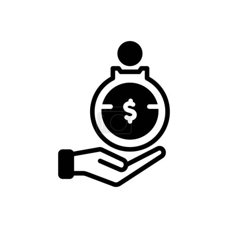 Black solid icon for contributing 