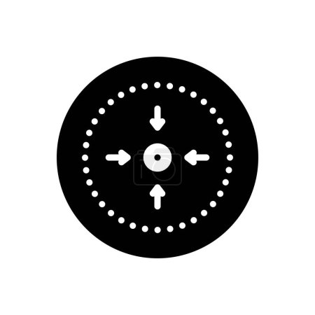 Black solid icon for point