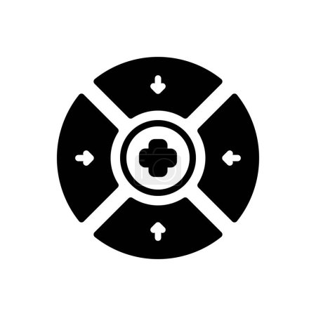 Black solid icon for including 
