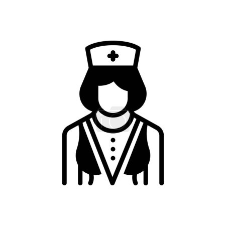 Black solid icon for nursing 