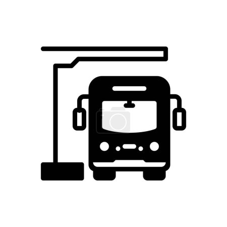 Black solid icon for transit 