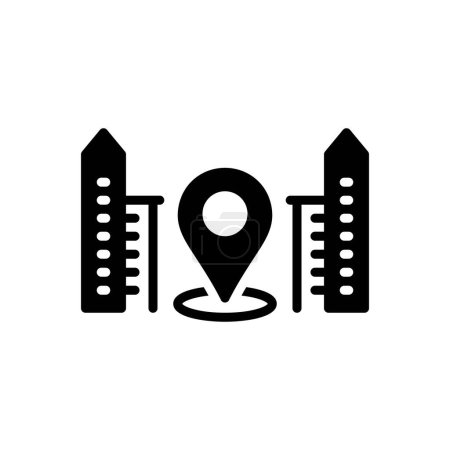 Black solid icon for location 