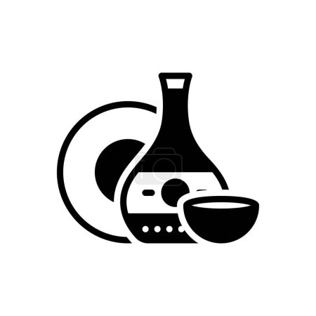 Black solid icon for porcelain 
