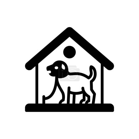 Illustration for Black solid icon for domestic - Royalty Free Image