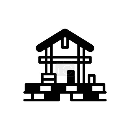 Black solid icon for foundation 