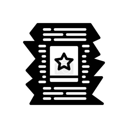 Black solid icon for classified 