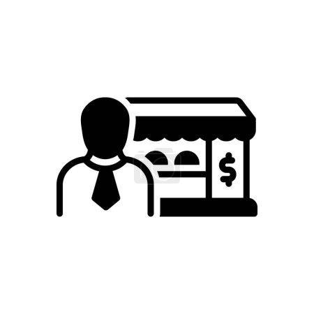 Black solid icon for merchant 