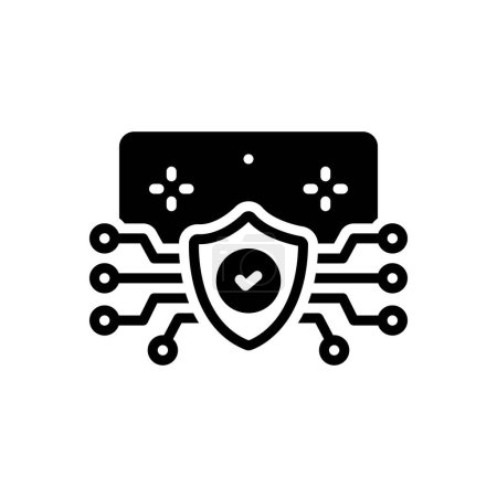 Illustration for Black solid icon for cyber - Royalty Free Image