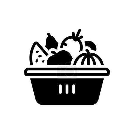 Black solid icon for dietary 