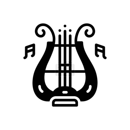 Icono sólido negro para sinfonía 