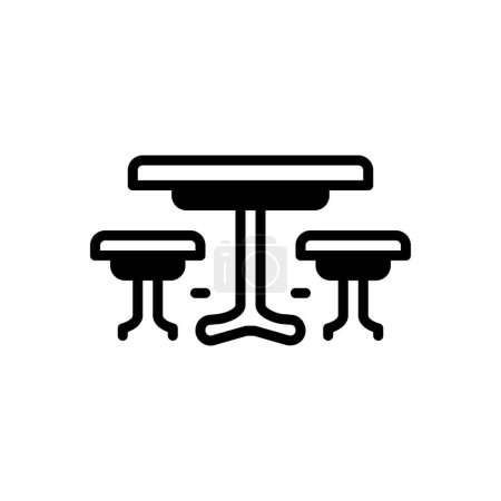 Black solid icon for tables 