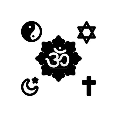 Illustration for Black solid icon for religious - Royalty Free Image