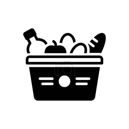 Black solid icon for provisions 