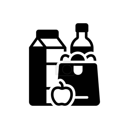Black solid icon for provisions 