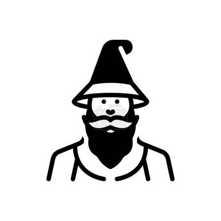 Black solid icon for wizard 
