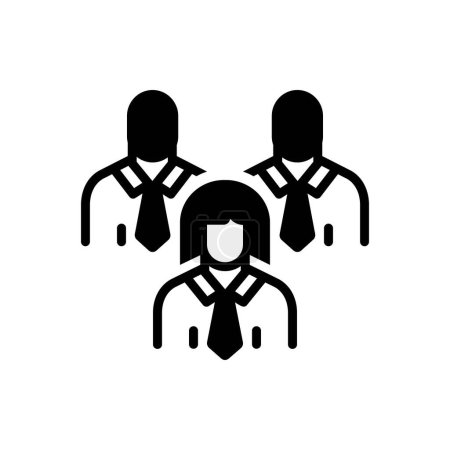 Ilustración de Icono sólido negro para ejecutivos - Imagen libre de derechos