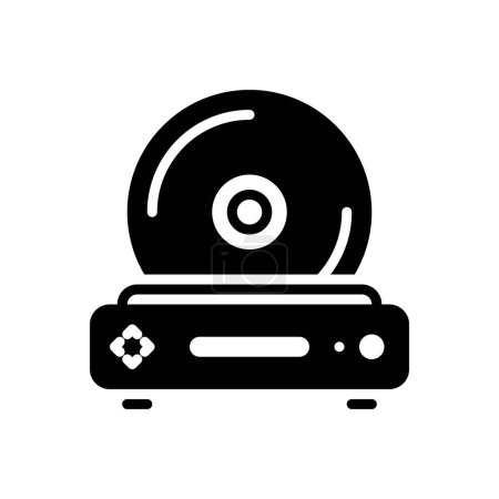 Black solid icon for cds 