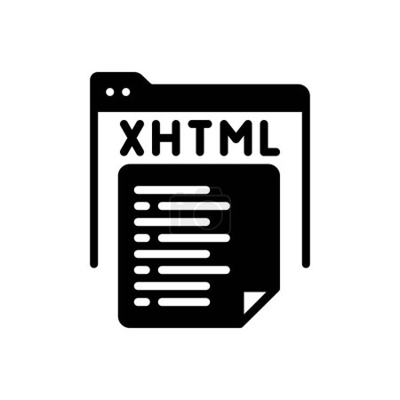Black solid icon for xhtml 