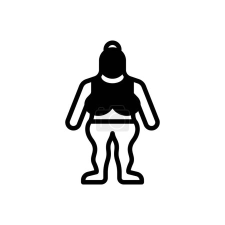 Black solid icon for chubby 