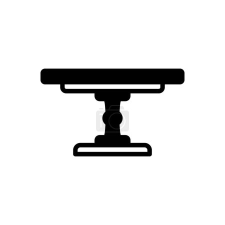 Black solid icon for table 