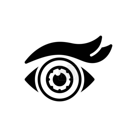 Black solid icon for eye 