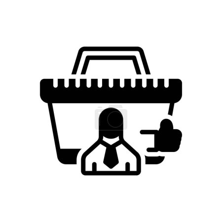 Illustration for Black solid icon for bestsellers - Royalty Free Image