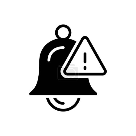 Black solid icon for warning 