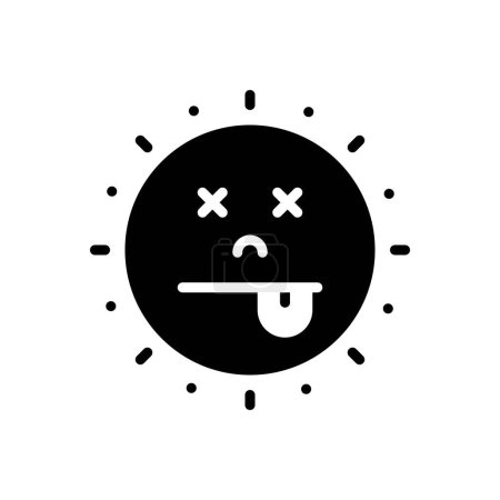 Black solid icon for waste time 