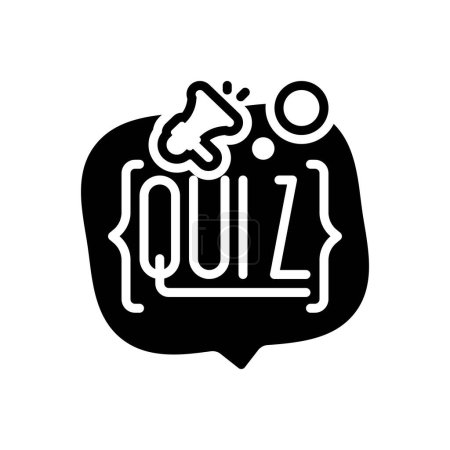 Black solid icon for quizzes 