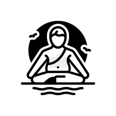 Black solid icon for tranquility 