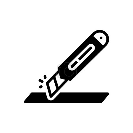 Black solid icon for cut 
