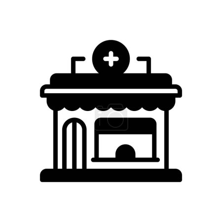 Black solid icon for pharmacy 