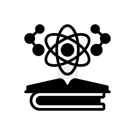 Black solid icon for physics 