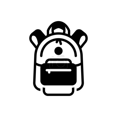 Black solid icon for school bus