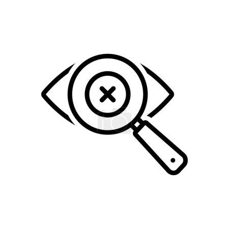 Black line icon for vision loss 