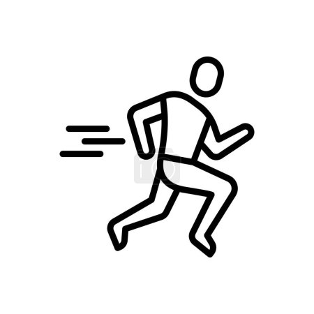 Black line icon for sprint