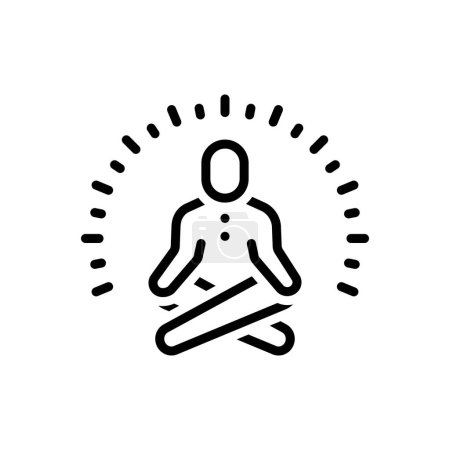 Black line icon for mindfulness 