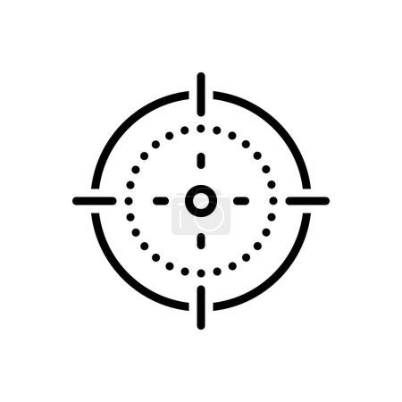 Black line icon for target