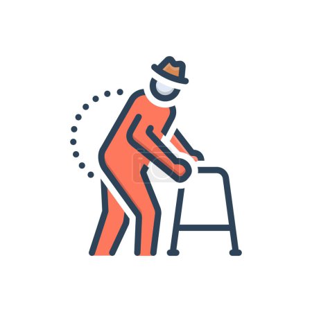 Color illustration icon for mobility 