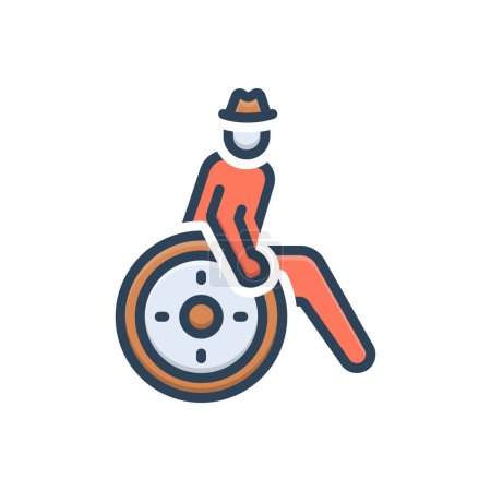 Illustration for Color illustration icon for accessibility - Royalty Free Image
