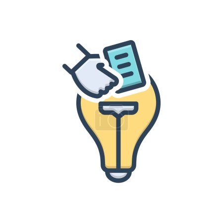 Color illustration icon for suggestion 