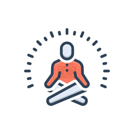Color illustration icon for mindfulness 