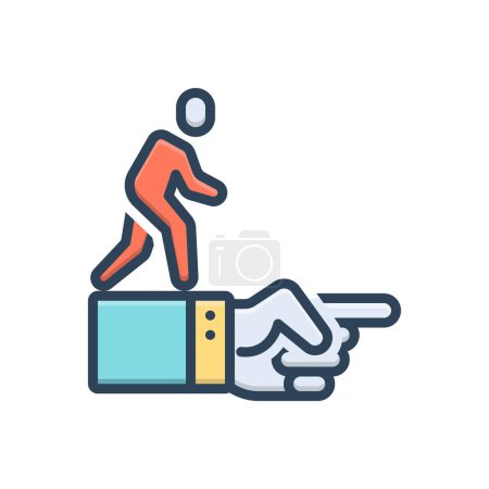 Color illustration icon for guidance 