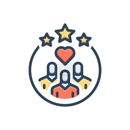 Color illustration icon for loyalty 