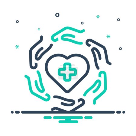 Mix icon for health care