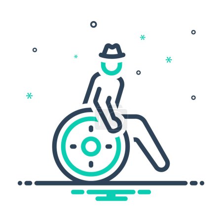 Illustration for Mix icon for accessibility - Royalty Free Image